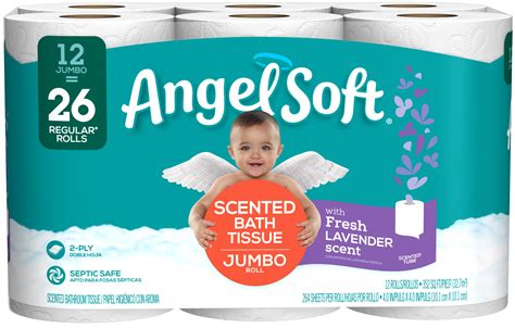 angel soft toilet paper  fresh lavender scent  jumbo rolls