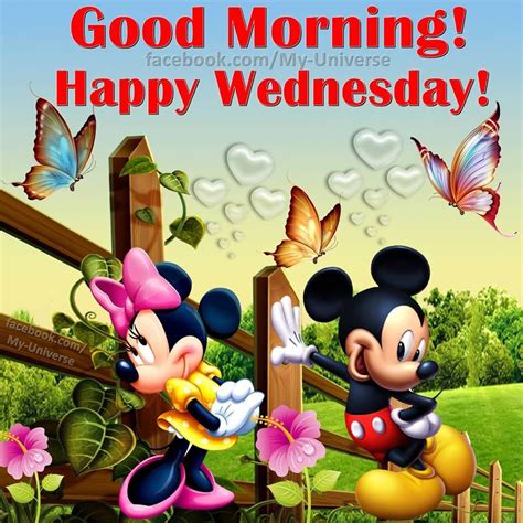 Good Morning Happy Wednesday Mickey And Minnie Mouse