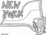 Coloring Pages York States United Classroomdoodles Map Visit sketch template