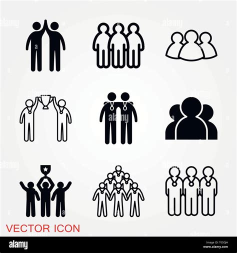 team symbol vektor symbol fuer design stock vektorgrafik alamy