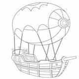 Dirigible Airship sketch template