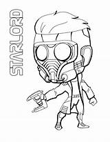 Lord Star Coloring Pages Chibi Starlord Heroes Guardians Galaxy Super Printable Categories Version Coloringbay Popular sketch template