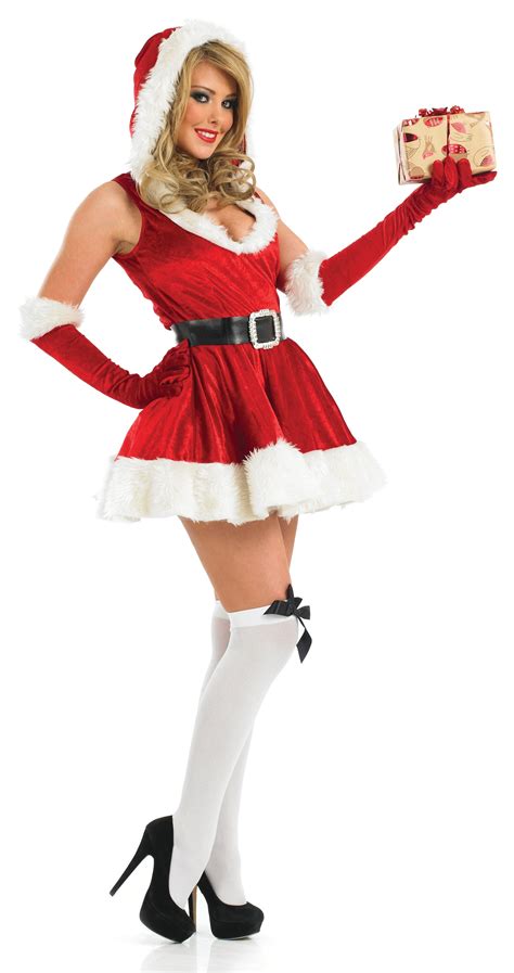 Sexy Lady Santa Christmas Fancy Dress Costume
