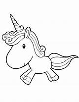 Kawaii Coloring Pages Unicorn Kids sketch template