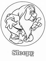 Dwarfs Sleepy Blanche Neige Nains Zwerge Yeti Drinkware Dwarf Malvorlagen Schritt Coloriages sketch template