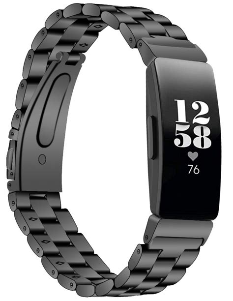 classic stainless steel fitbit inspire hr ace  band