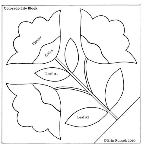 applique lesson  colorado lily source  piece   time blog