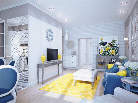blue  yellow home decor