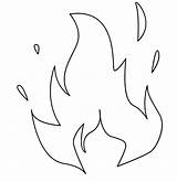 Coloring Flame Pages Clipart Designlooter 17kb sketch template