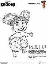 Coloring Pages Croods Kids Animation Printable Dreamworks Sheets Printables Books Fun sketch template
