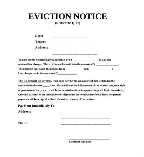 eviction notice  printable