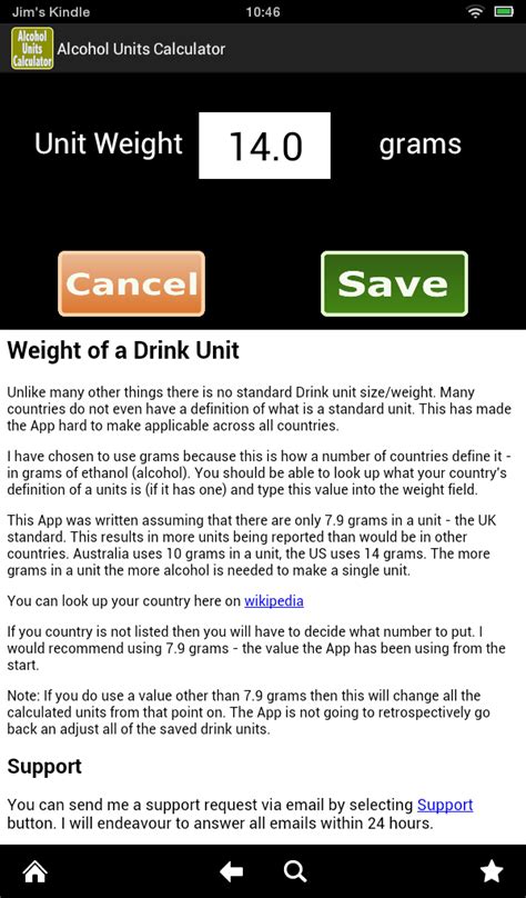 alcohol units calculator amazoncouk apps games