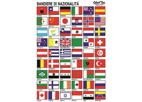 tabella adesiva bandiere nazionali segnali codici  tabelle adesive