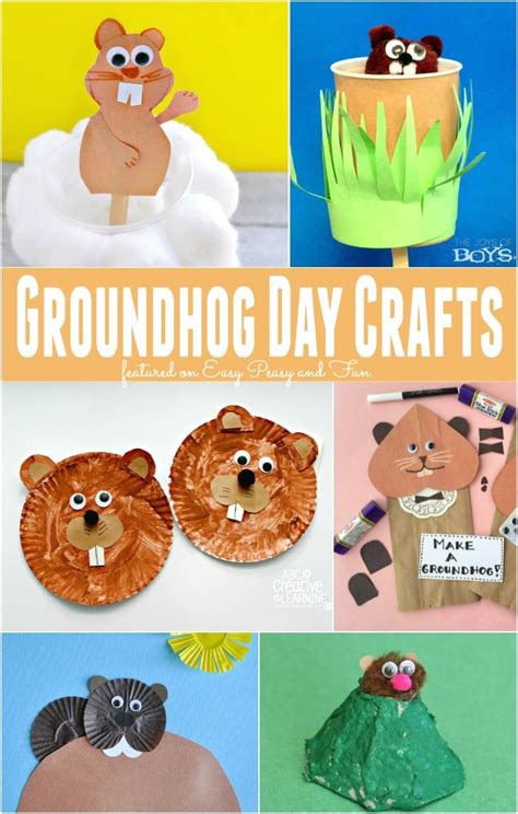 groundhog day crafts  kids easy peasy  fun