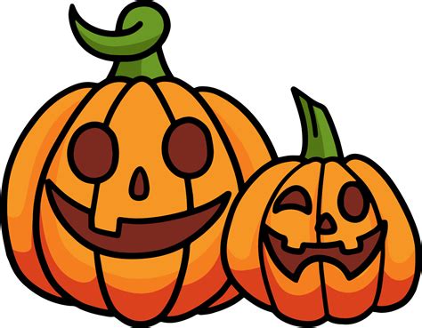 pumpkin halloween cartoon colored clipart  vector art  vecteezy