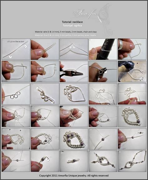 amorfia unique jewelry wire wrapped necklace  tutorial