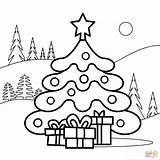 Coloring Tree Christmas Pages Printable Drawing Colorings Dot Work Puzzle sketch template