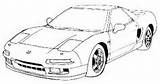 Nsx Honda Acura Coloring Pages Cr sketch template