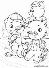 Pigs Little Three Coloring Pages Worksheets Worksheeto Via sketch template