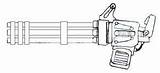 Minigun Gun Drawings Draw Pen Coloring Pencil Deviantart Larger Credit sketch template