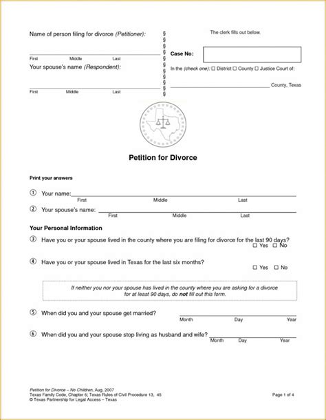 divorce  pa petition  divorce divorce forms divorce