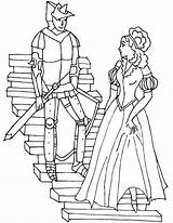 Coloring Medieval Pages Princess Ages Middle Knight Color Times Drawing People Queen Getcolorings Getdrawings Printable sketch template