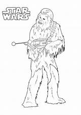 Chewbacca Coloring Wars Star Wookiee Pages Kashyyyk Leader Planet Military Print Craft Color sketch template