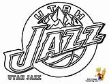 Coloring Logo Pages Nba Jazz Utah Drawing Printable Lakers Thunder Dunk Slam Getdrawings Drawings sketch template