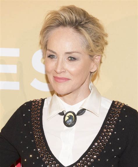 Sharon Stone S Throat Brooch At The Cnn Heroes An All