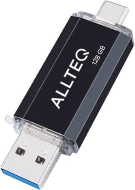 bolcom usb stick dual usb usb   gb zwart allteq