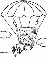 Spongebob Parachute Mustache sketch template