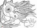Sherpa Horse sketch template