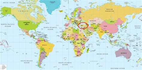 turkije  de wereld  kaart kaart van de wereld te tonen turkije west azie azie