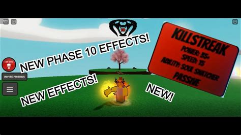 killstreak phase  effects update roblox slap battles youtube