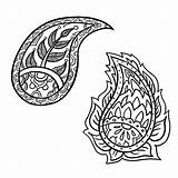 Paisley Wikihow Coloring Clipartbest Step Clipartmag Mehndi sketch template