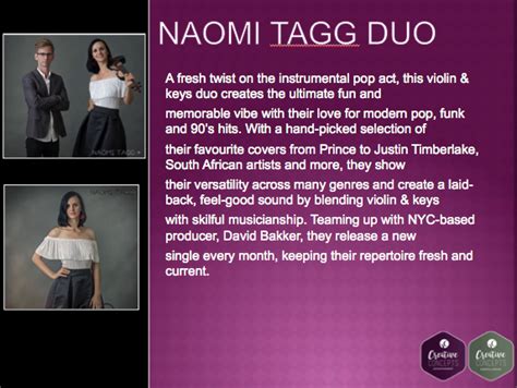 Naomi Tagg Duo – Creative Concepts