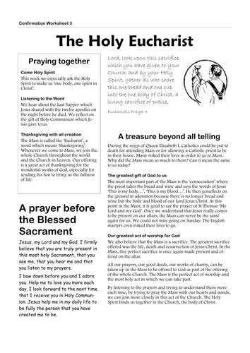 image result   holy communion preparation worksheets
