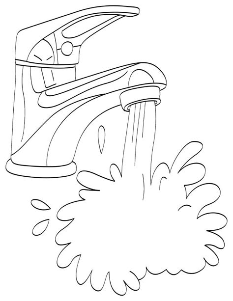 running water  tap coloring page   running water