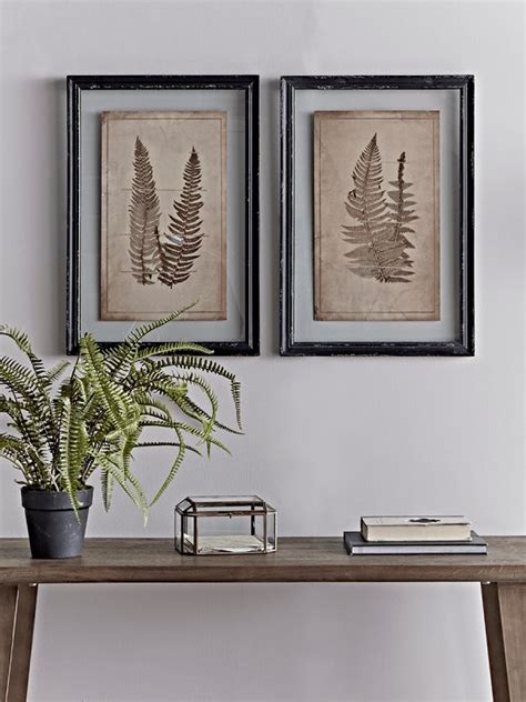 framed fern prints wall art decor decorative home