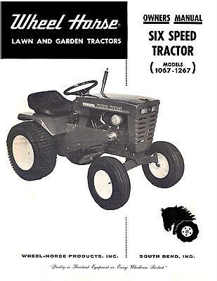 wheel horse tractor operationservice parts manual models   ebay