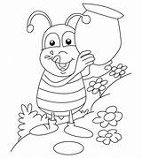 Coloring Pages Bug Color Insects Printable Little sketch template
