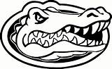 Gator Florida Gators Logo Coloring Pages Football Head Clipart Decal Mascot Color Clip Drawing Silhouette Alligator Outline Uf Logos Ncaa sketch template