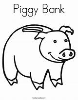Coloring Piggy Bank Money Worksheet Pink Pages Save Ways Dollar Pig Sign Color Print Noodle Twisty Twistynoodle Built California Usa sketch template