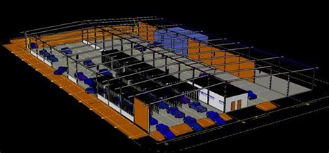 distribution center warehouse  dwg model  autocad