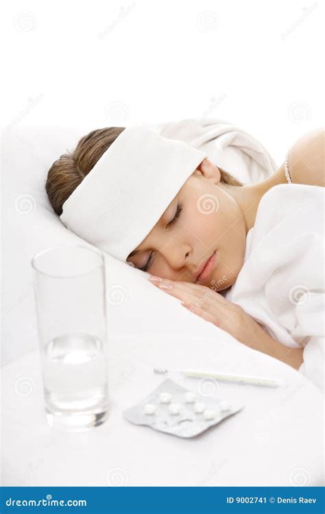 illness stock image image  night resting female prescription