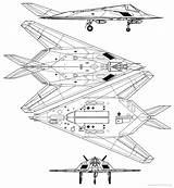Nighthawk Blueprints Lockheed 117a Plan Plans Blueprint Model Airplane Jets Blueprintbox Aerofred Close sketch template