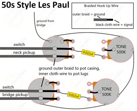 les paul guitar wiring diagram