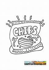 Sketch Chips Dip Template sketch template