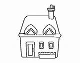 House Chimney Coloring Coloringcrew sketch template