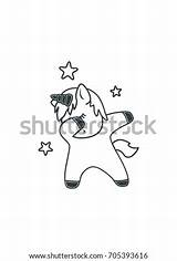 Dabbing Unicorn Dab Shutterstock Party Vector Stock Royalty Clip Preview sketch template